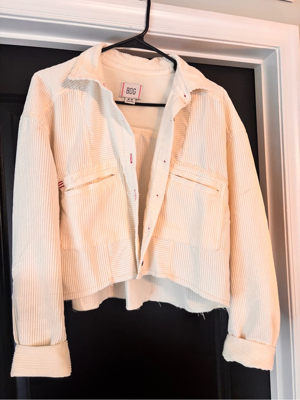 BDG Cream Corduroy Cropped Jacket